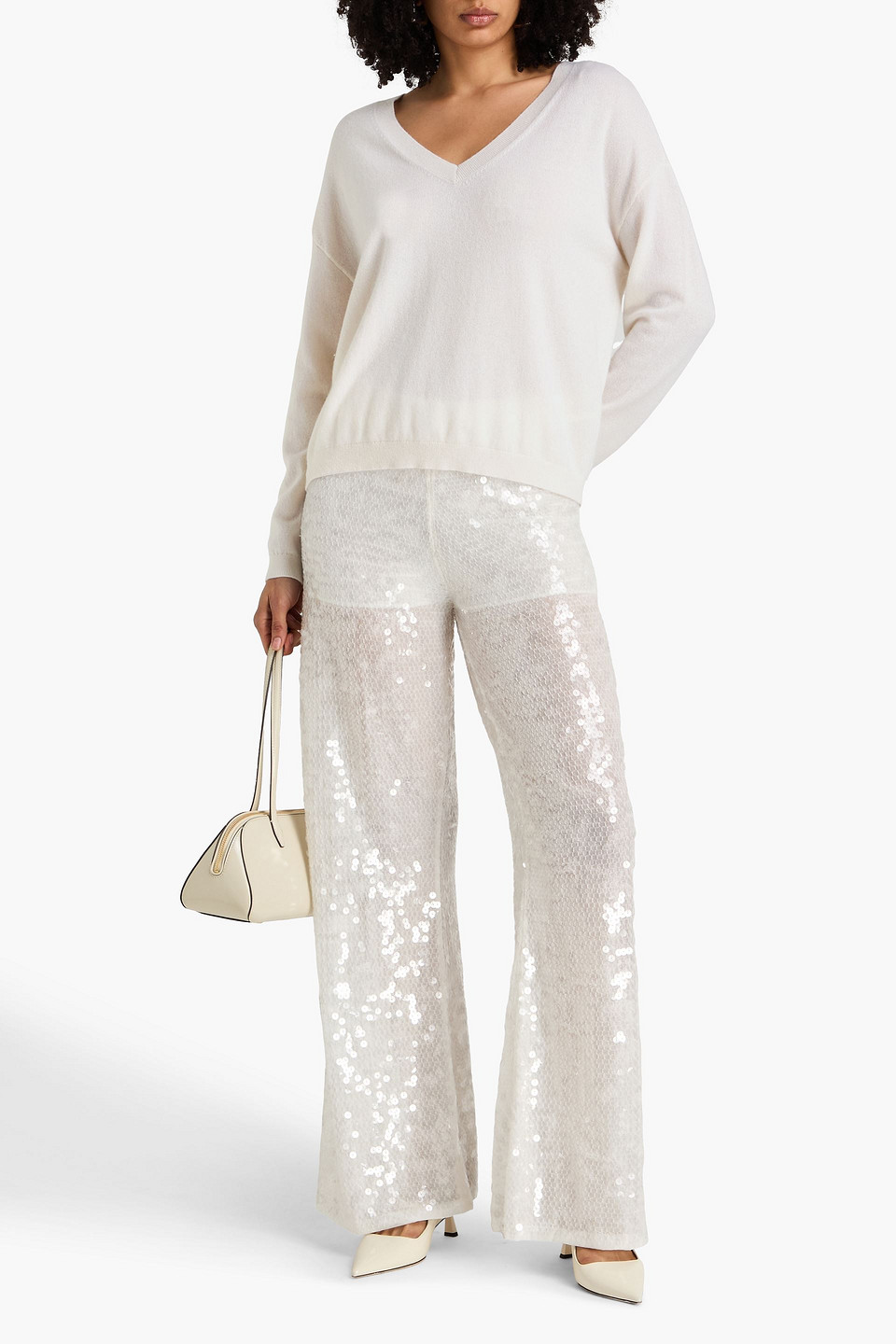  Alice Olivia - Pullover Aus Einer Kaschmirmischung - Weiß - S 
