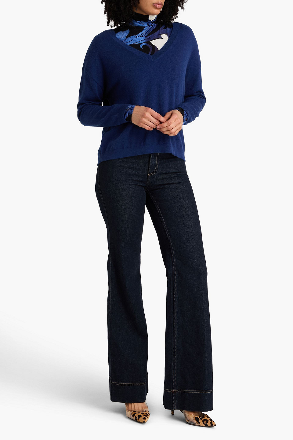  Alice Olivia - Pullover Aus Einer Kaschmirmischung - Blau - Xs 