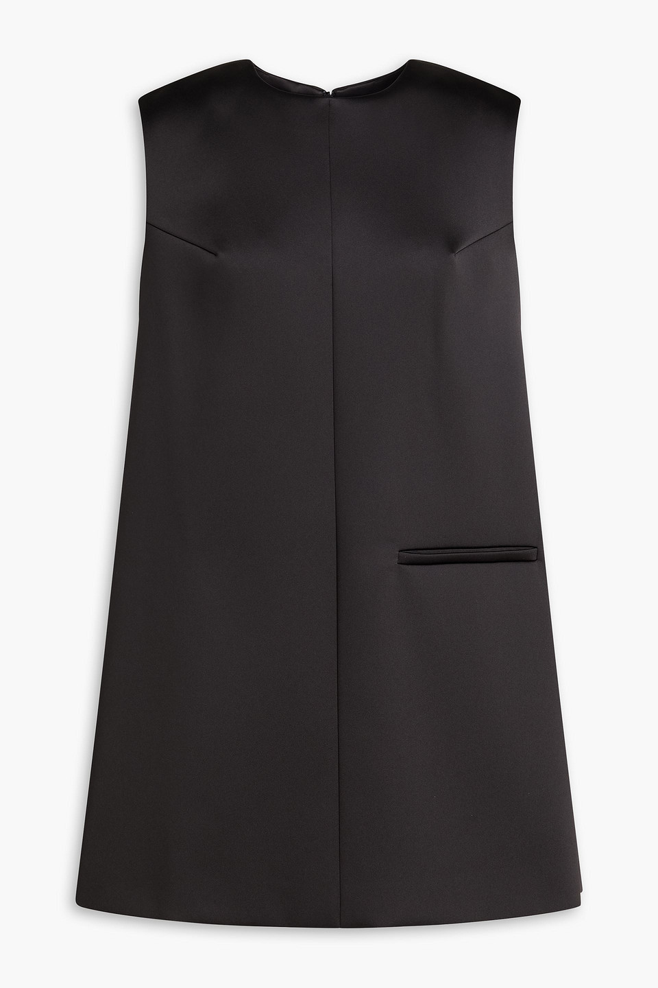 róhe - crepe de chine mini dress - black - de 38