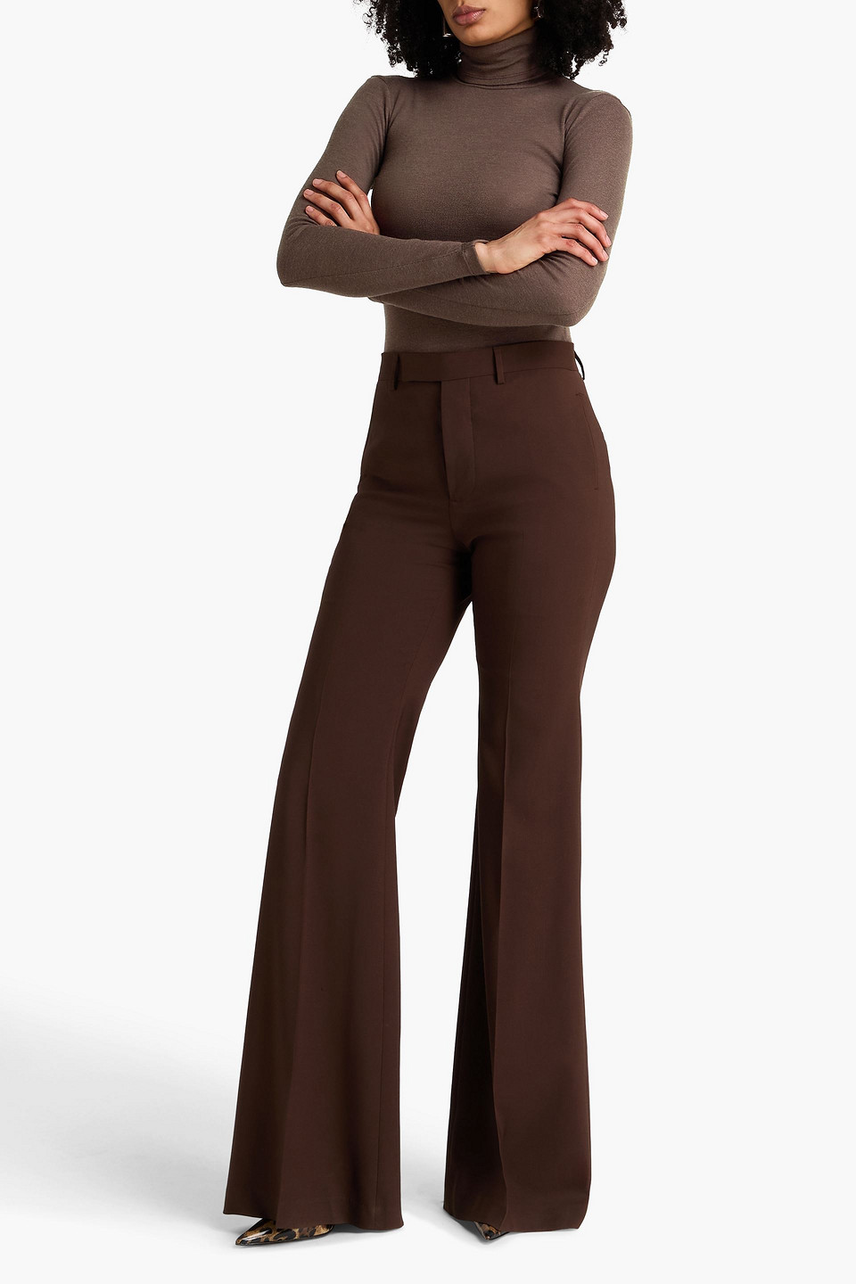  Róhe - Rollkragenpullover Aus Merinowolle - Braun - De 34 