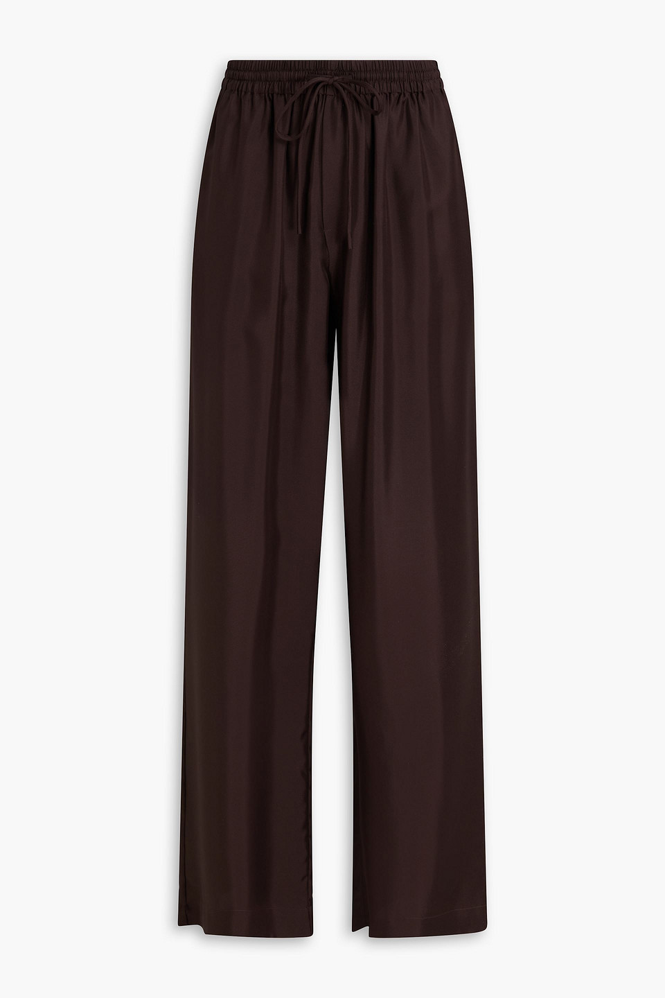 Rohe Silk-twill Wide-leg Pants In Brown
