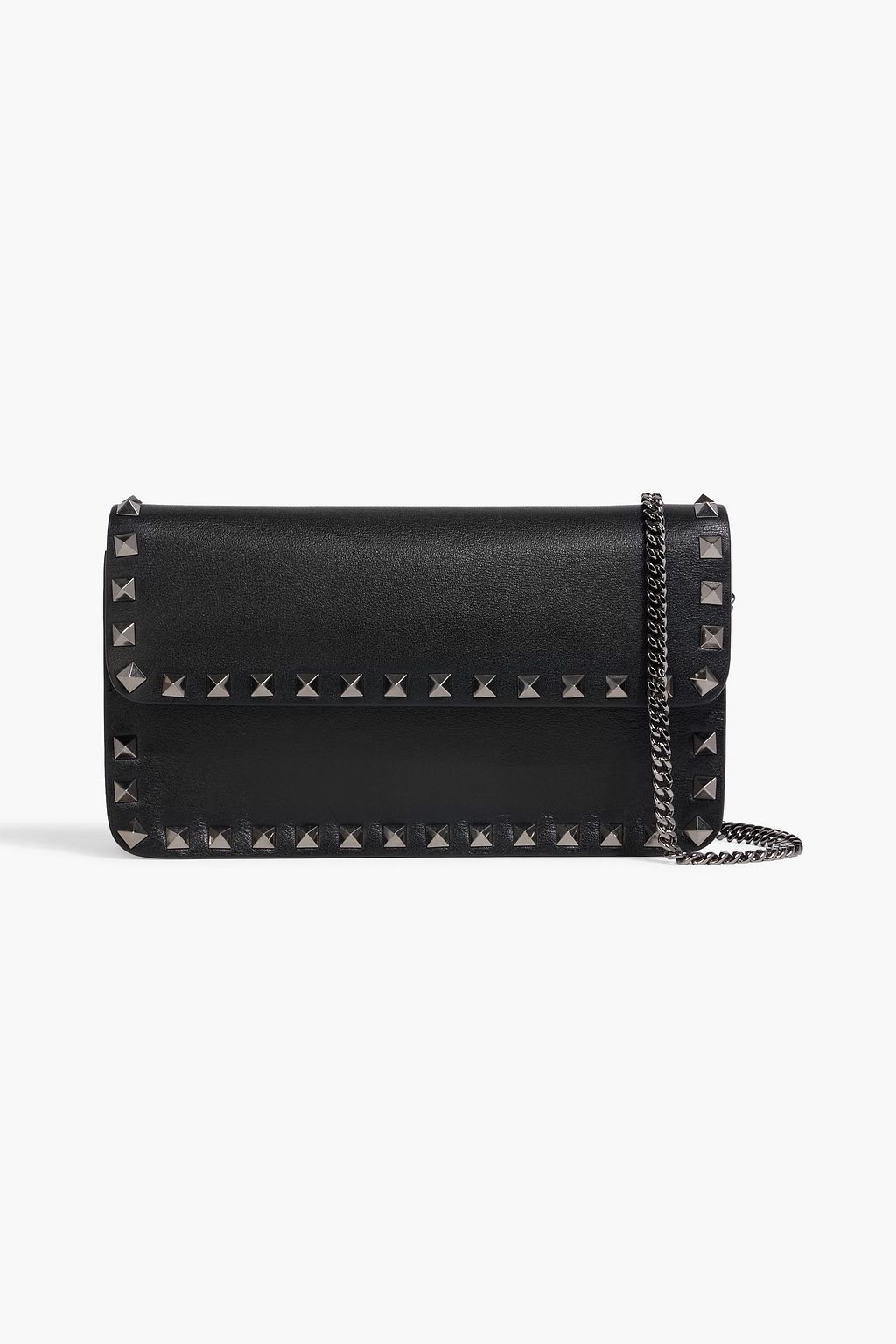 VALENTINO GARAVANI Rockstud leather clutch | THE OUTNET