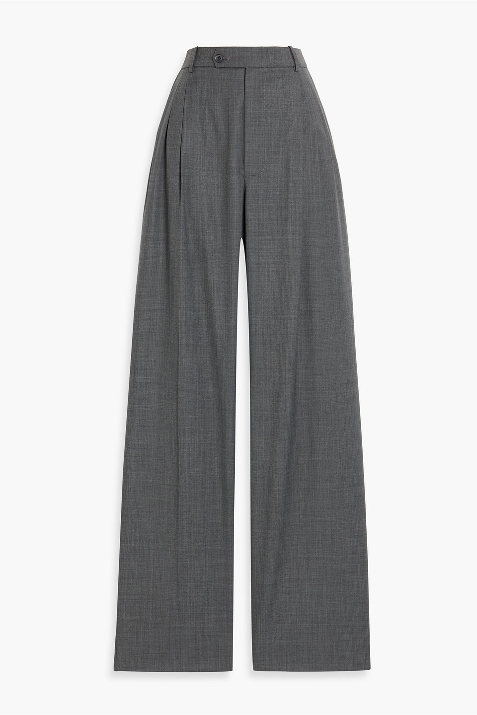 ronny kobo - soprano wool-blend twill wide-leg pants - gray - us 0