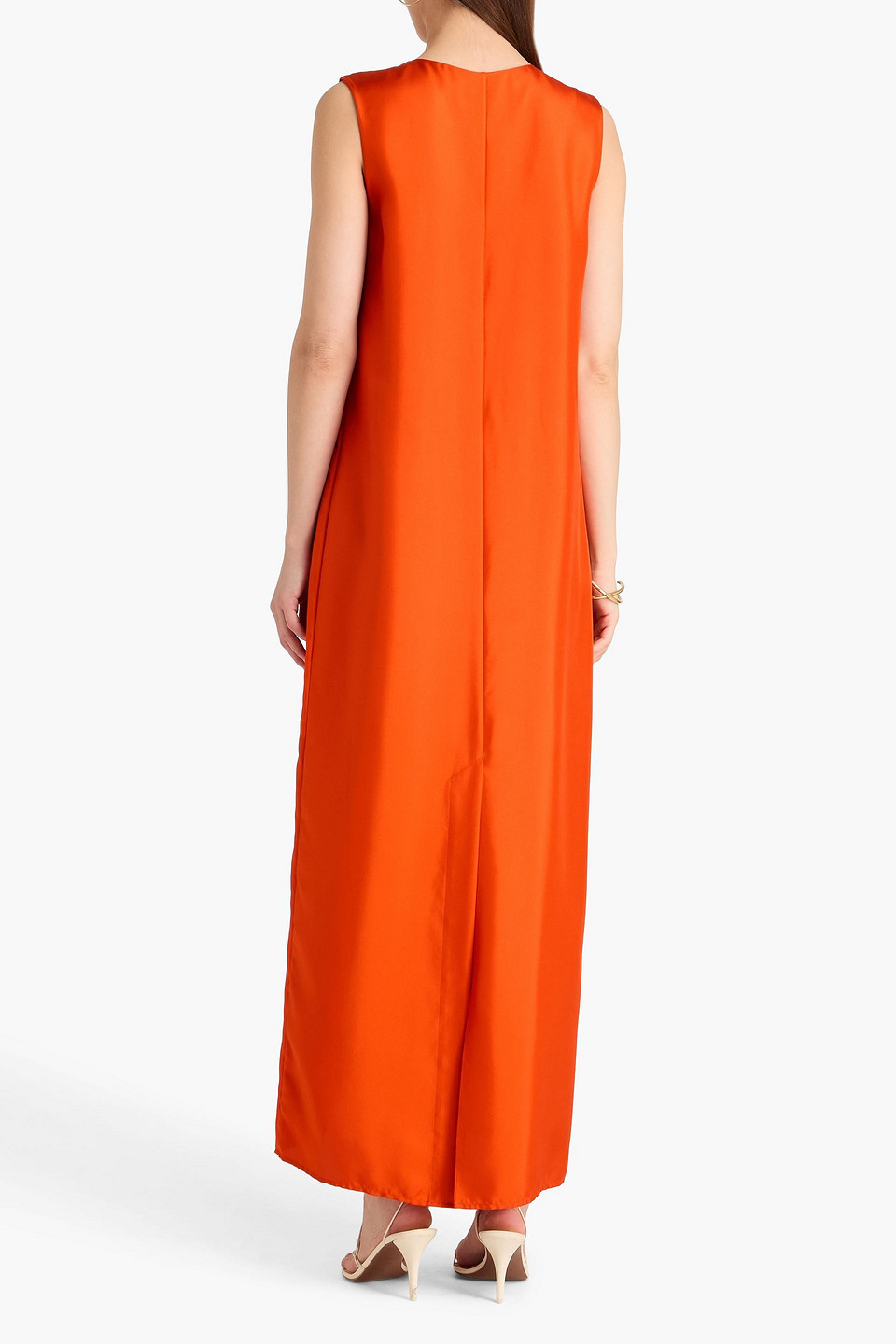  Róhe - Maxikleid Aus Seiden-twill - Orange - De 36 