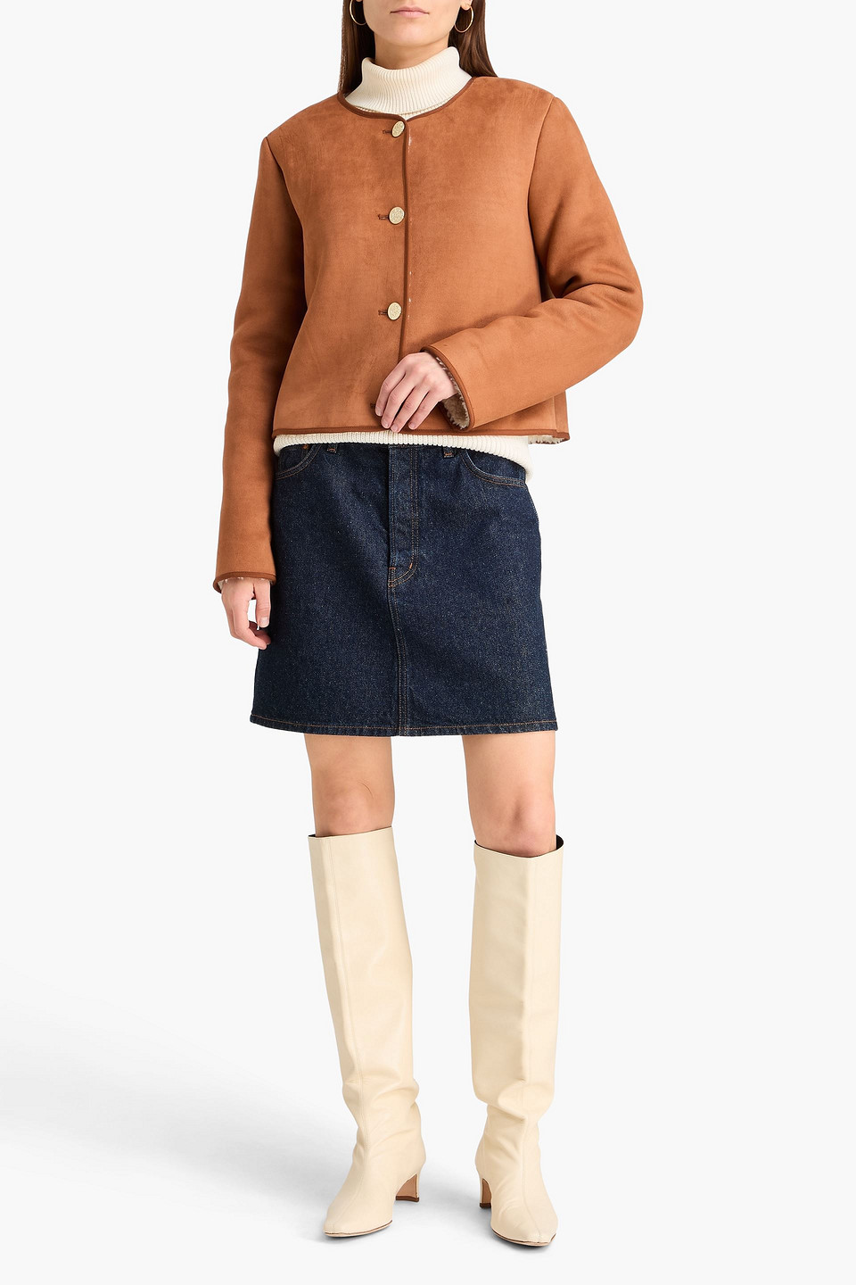  Alice Olivia - Teddy Brushed Jacket - Brown - Xs 