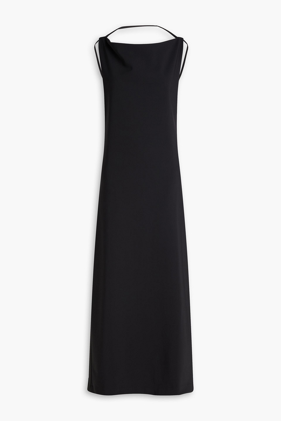 róhe - open-back stretch-jersey maxi dress - black - de 36