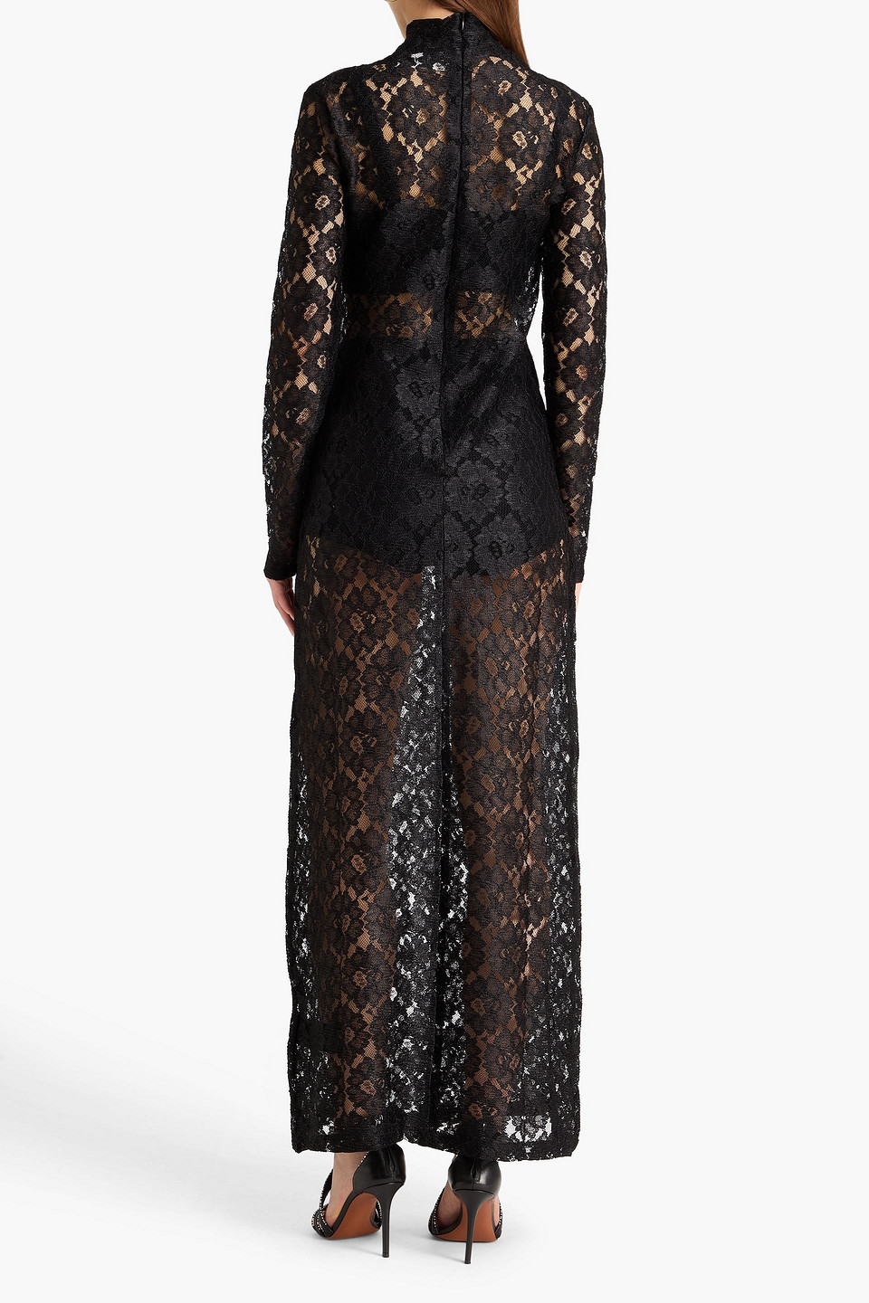  Róhe - Maxikleid Aus Stretch-spitze - Schwarz - De 34 