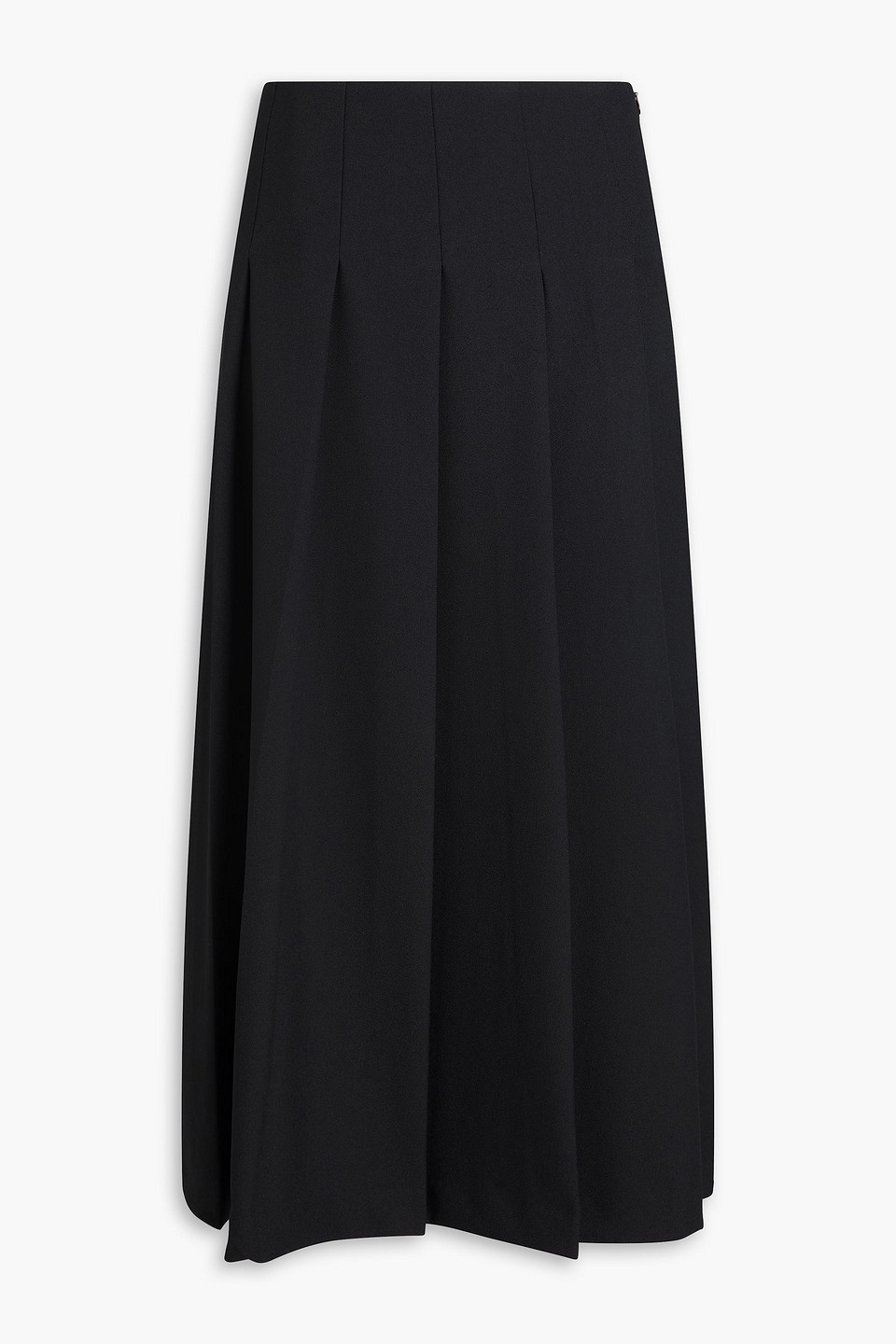 Rohe Pleated Twill Midi Skirt In Black