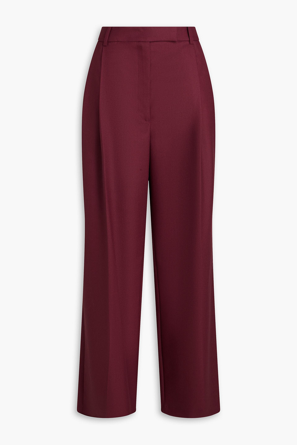 Rohe Grain De Poudre Wool Wide-leg Pants In Burgundy