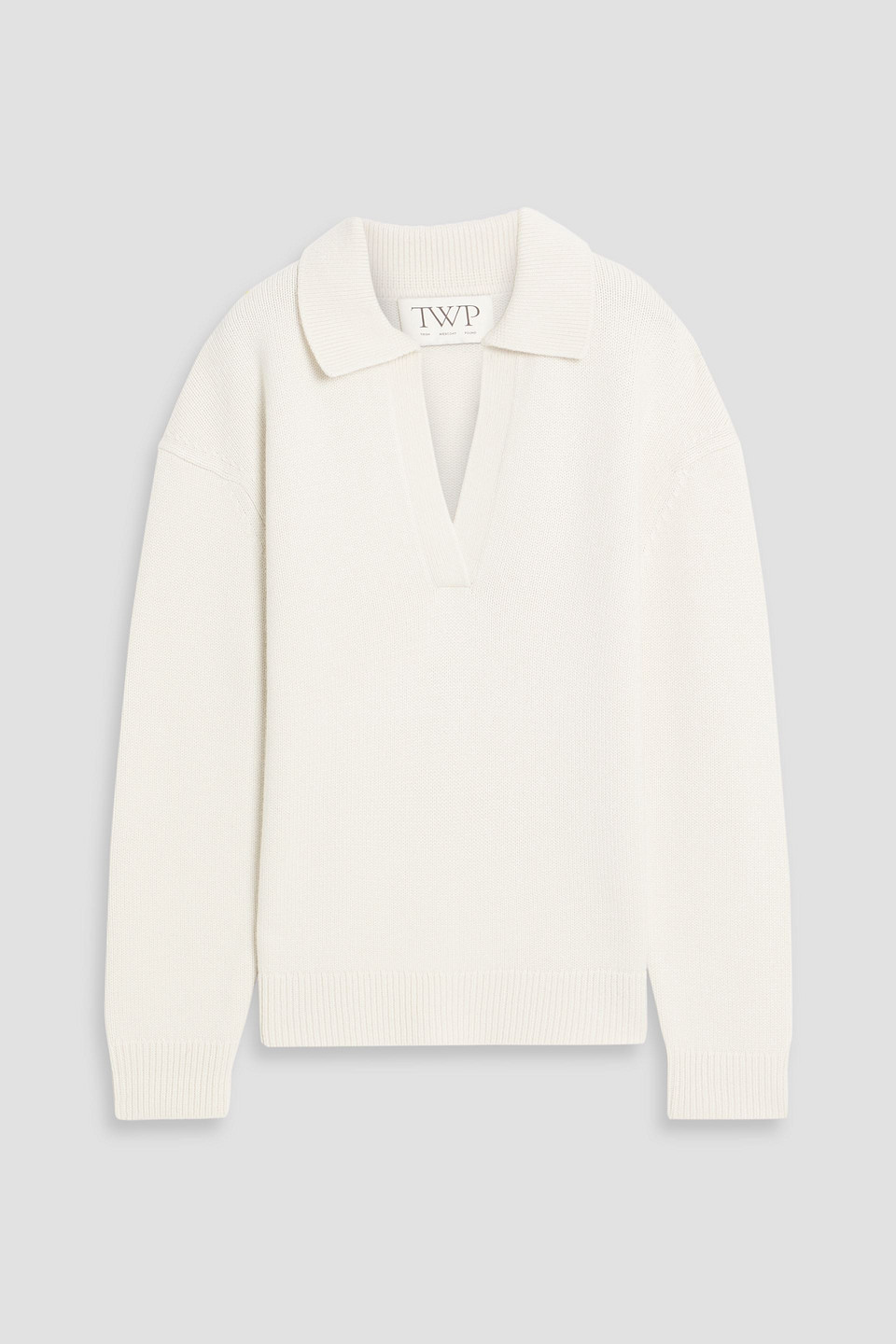 Twp Boy Cashmere Polo Sweater In Gray