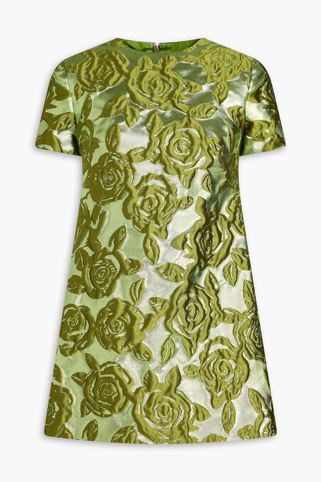VALENTINO GARAVANI Metallic floral-brocade mini dress | THE OUTNET