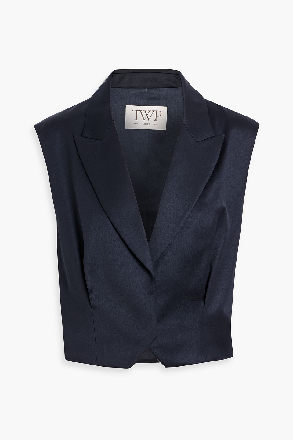 Twp Katie Wool-twill Vest In Blue