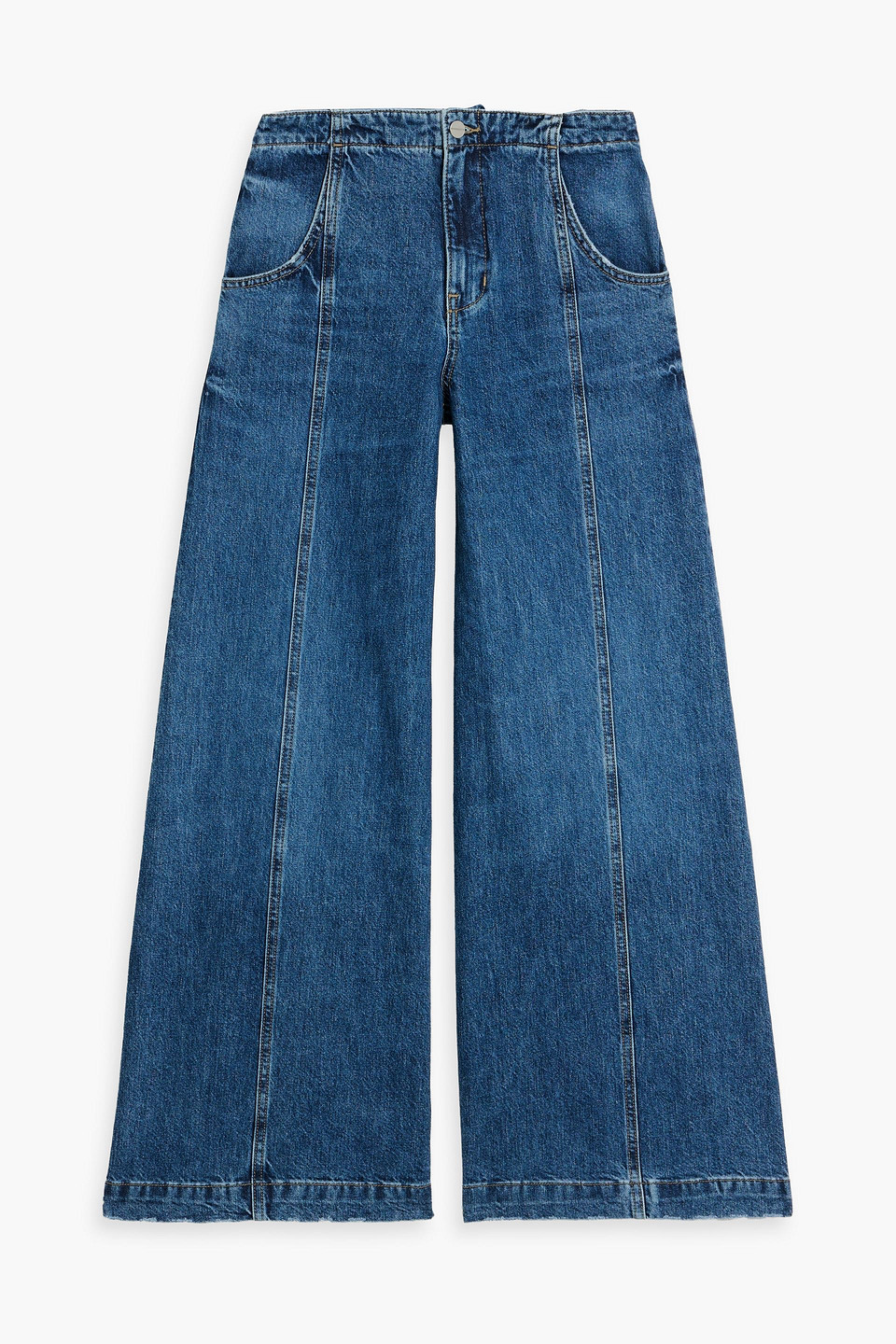 twp - dancing in the dark mid-rise wide-leg jeans - blue - 24