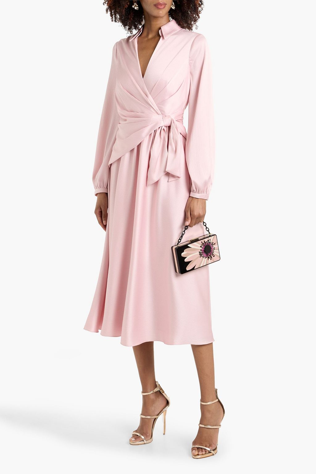 navy blue dress for baby girl Badgley Mischka | Pleated A-Line Midi Dress