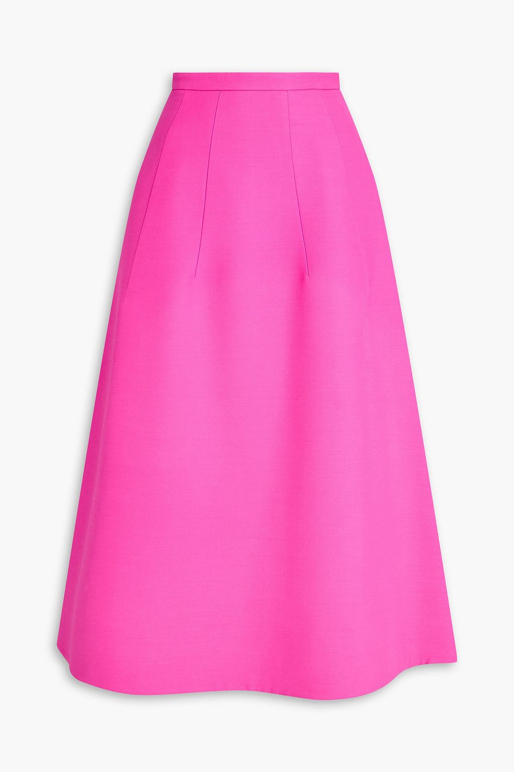 VALENTINO GARAVANI Wool and silk-blend crepe midi skirt | THE OUTNET