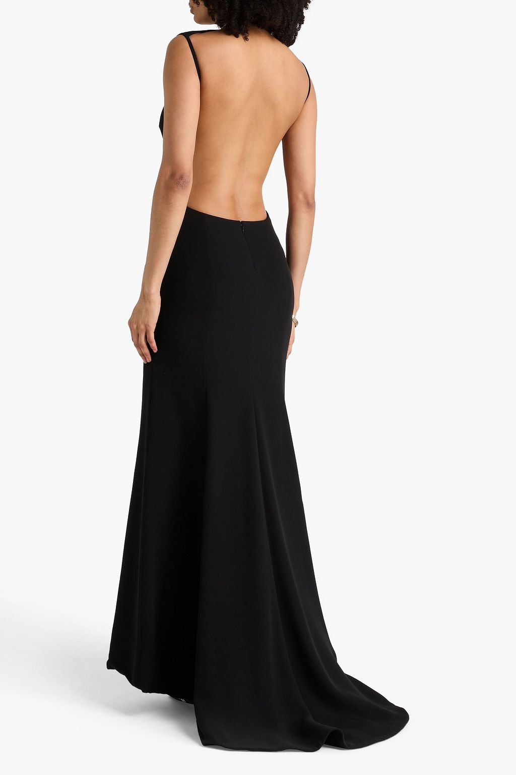Silk-crepe gown - black - IT 38