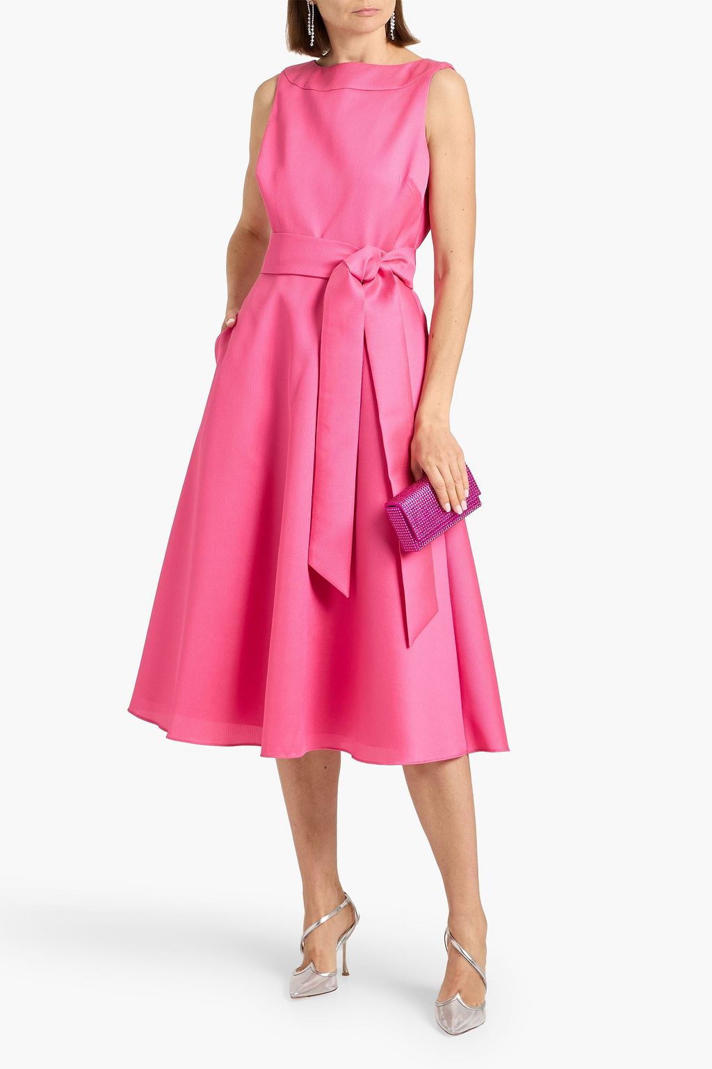 Badgley Mischka Gazar Boatneck Cocktail Dress