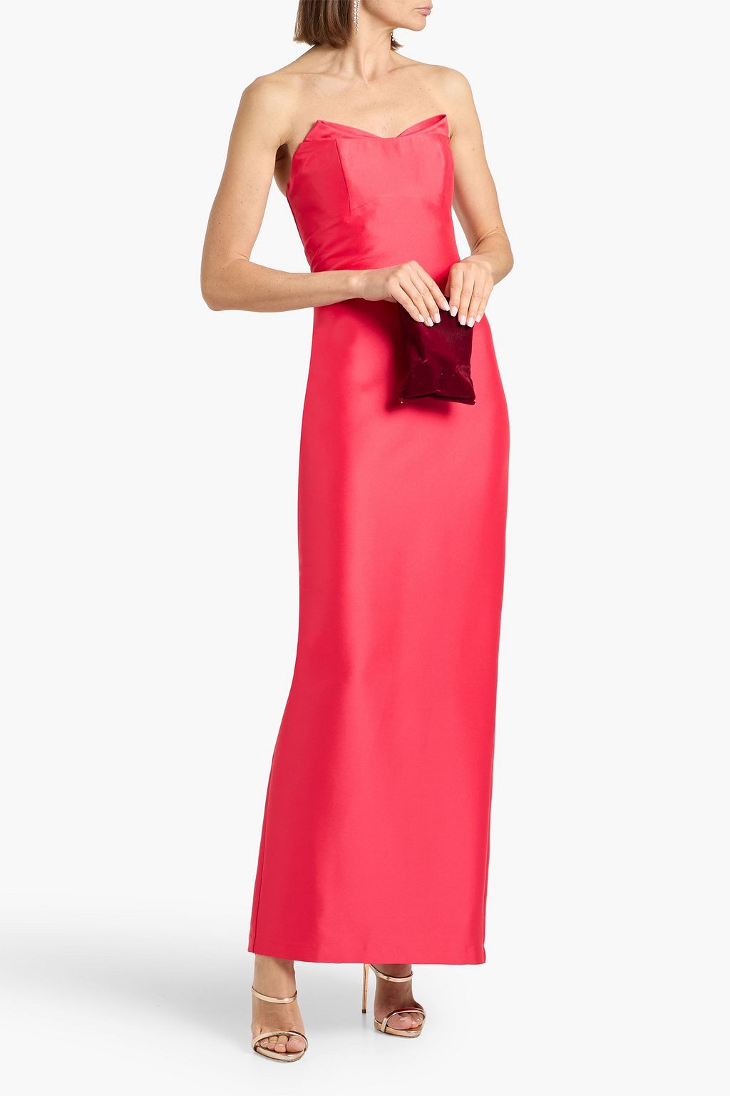 strapless open back dress Lady in Red Dress – Mirror Palais