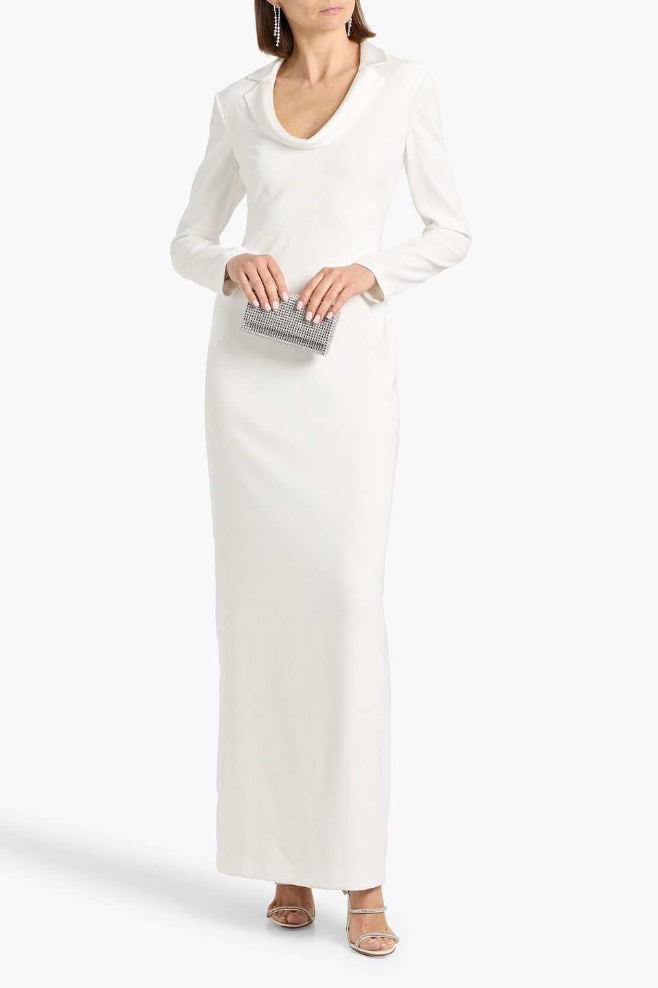  Badgley Mischka - Twill Gown - White - Us 2 