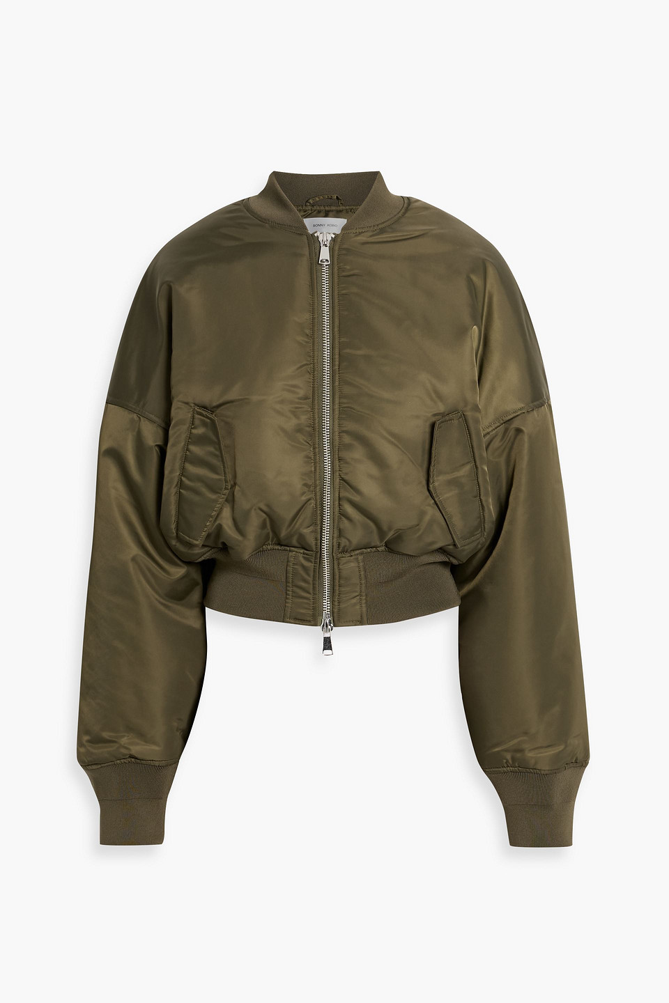ronny kobo - elodie shell bomber jacket - green - xs