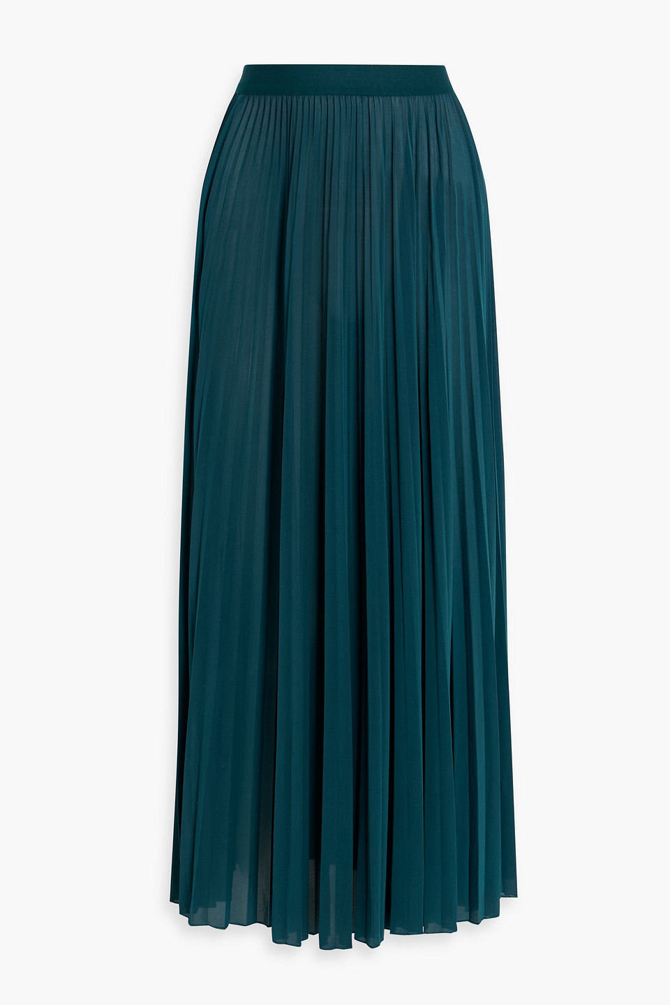 ronny kobo - mist pleated stretch-crepe maxi skirt - blue - m