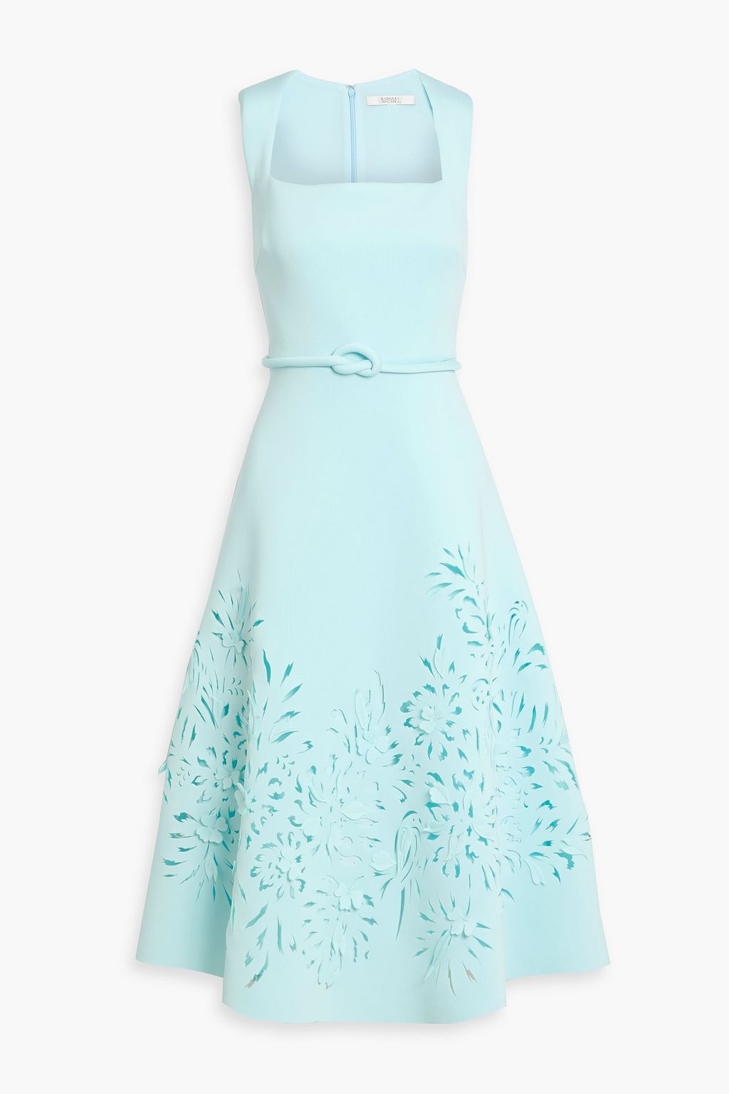 badgley mischka laser-cut floral fit-&-flare dress Floral Laser Cut A-Line Midi Dress by Badgley Mischka main image 0
