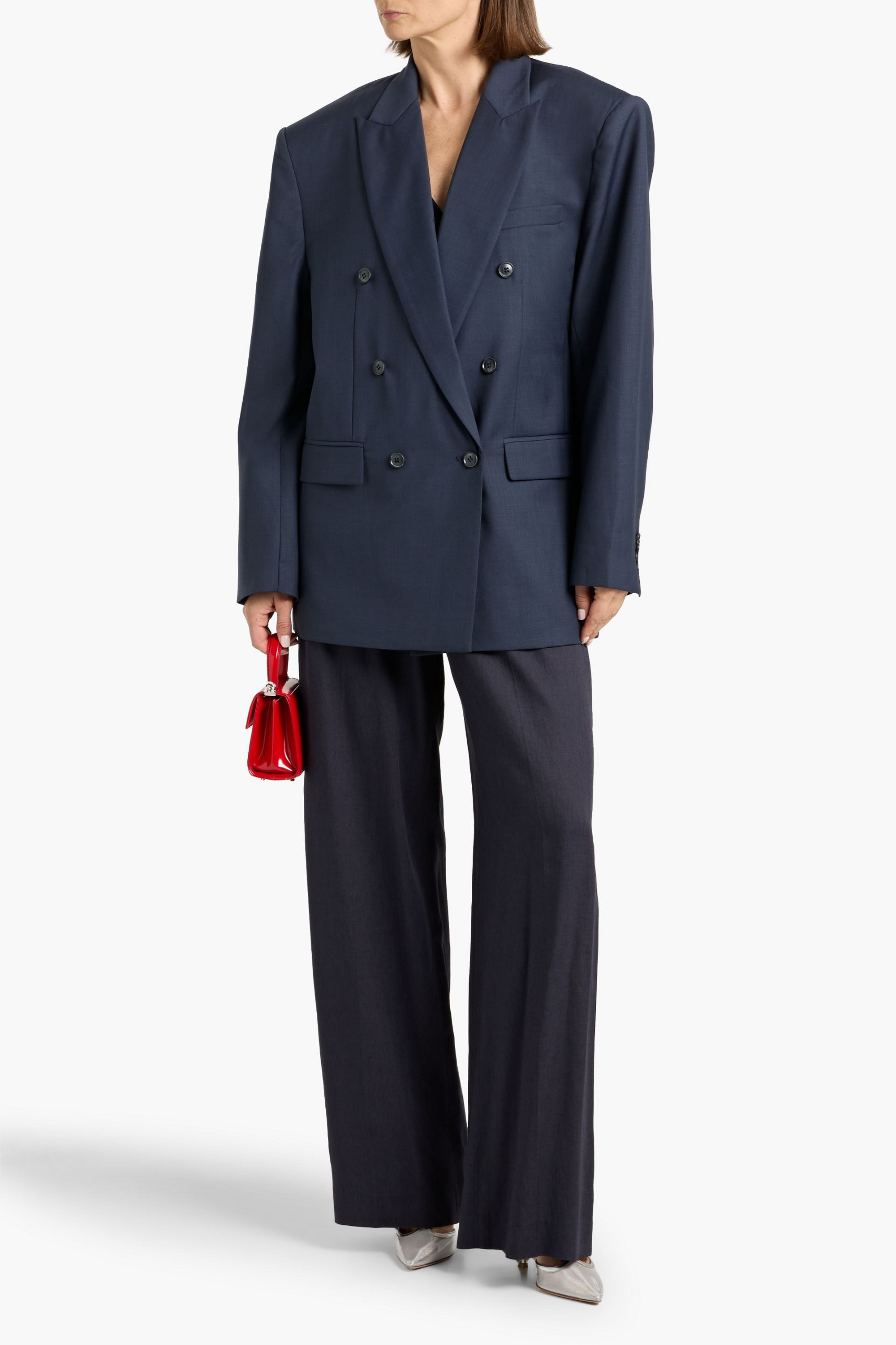 Ronny Kobo 1988 double-breasted twill blazer