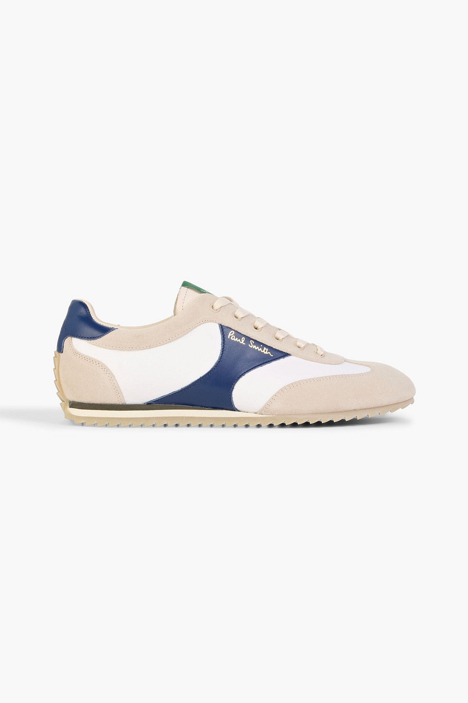 paul smith - dover color-block leather and suede sneakers - neutral - uk 7
