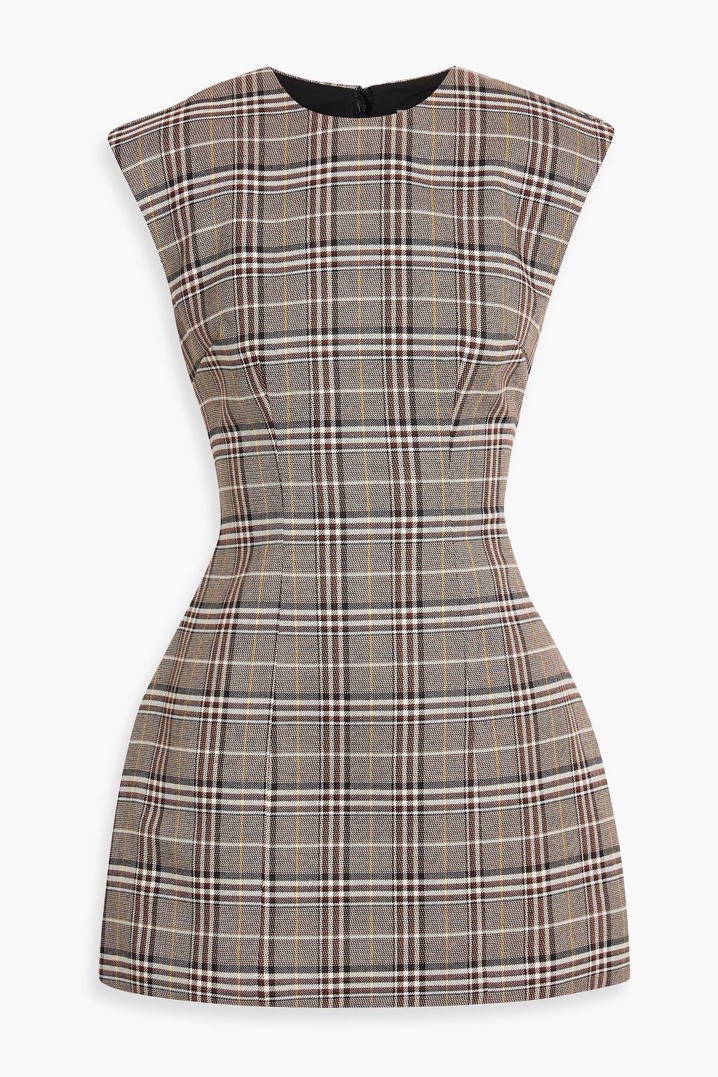 checked woven mini dress Ronny Kobo Wolverton checked jacquard mini dress - Women - Brown Dresses
