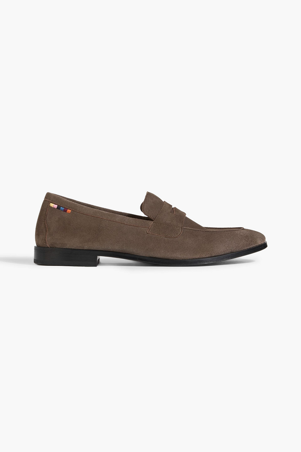 Paul Smith Murano Suede Penny Loafers In Brown