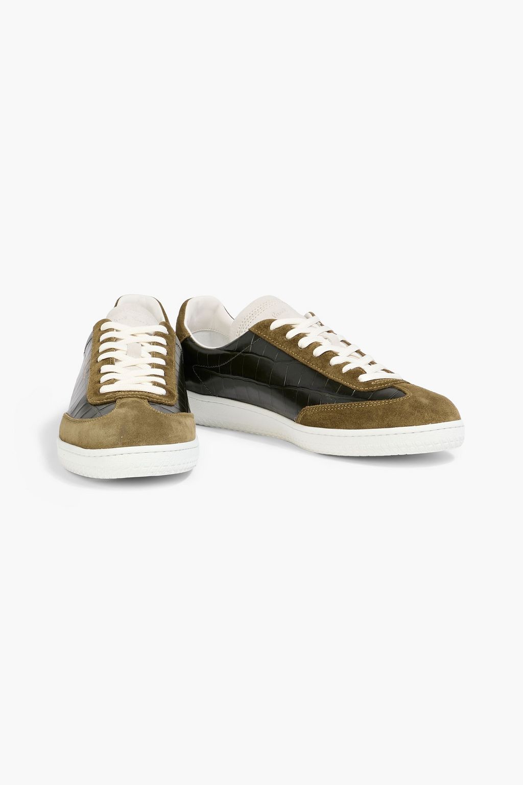 TOD'S NO_CODE Leather and stretch-knit high-top sneakers | THE OUTNET