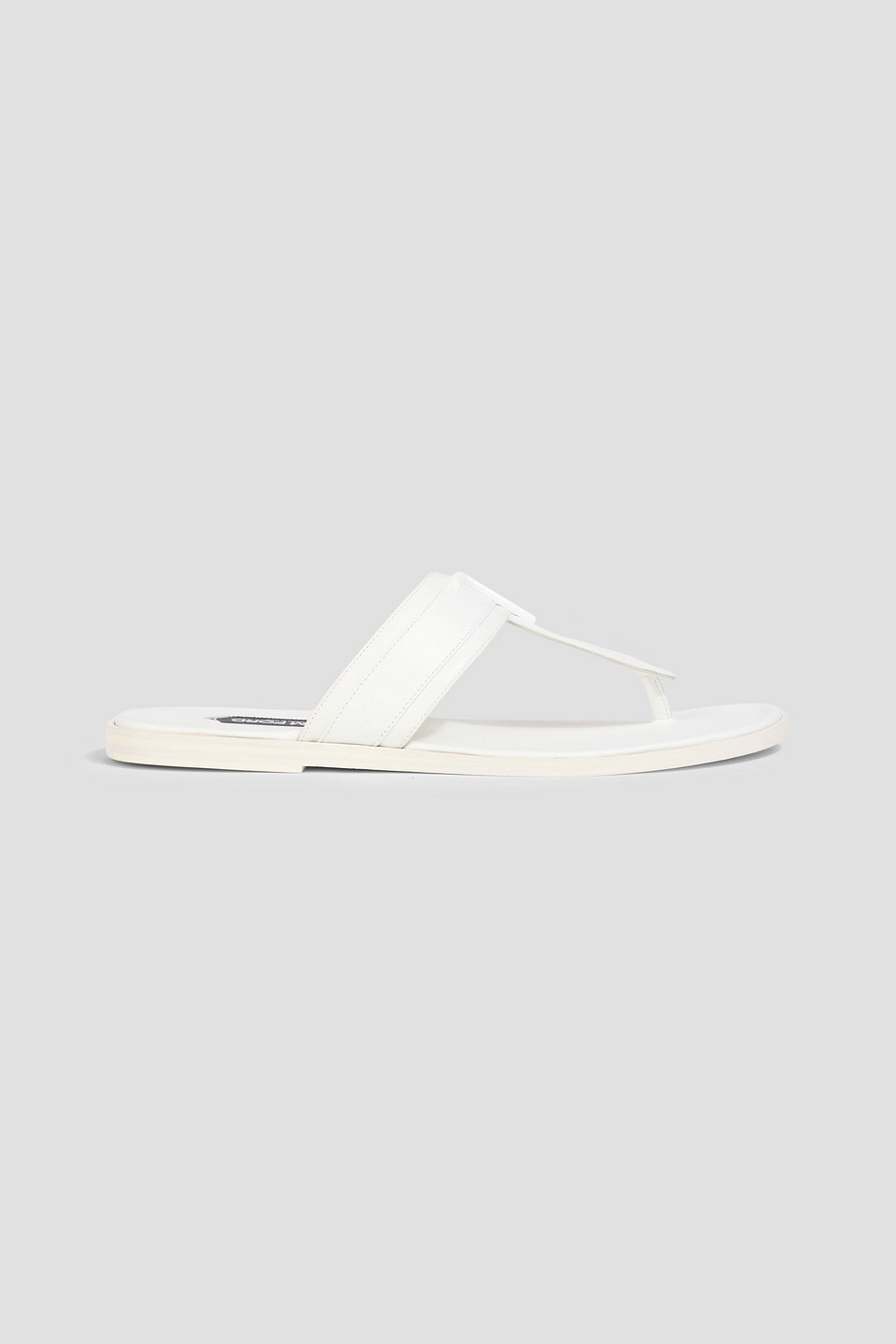 Tom Ford Leather Sandals In White