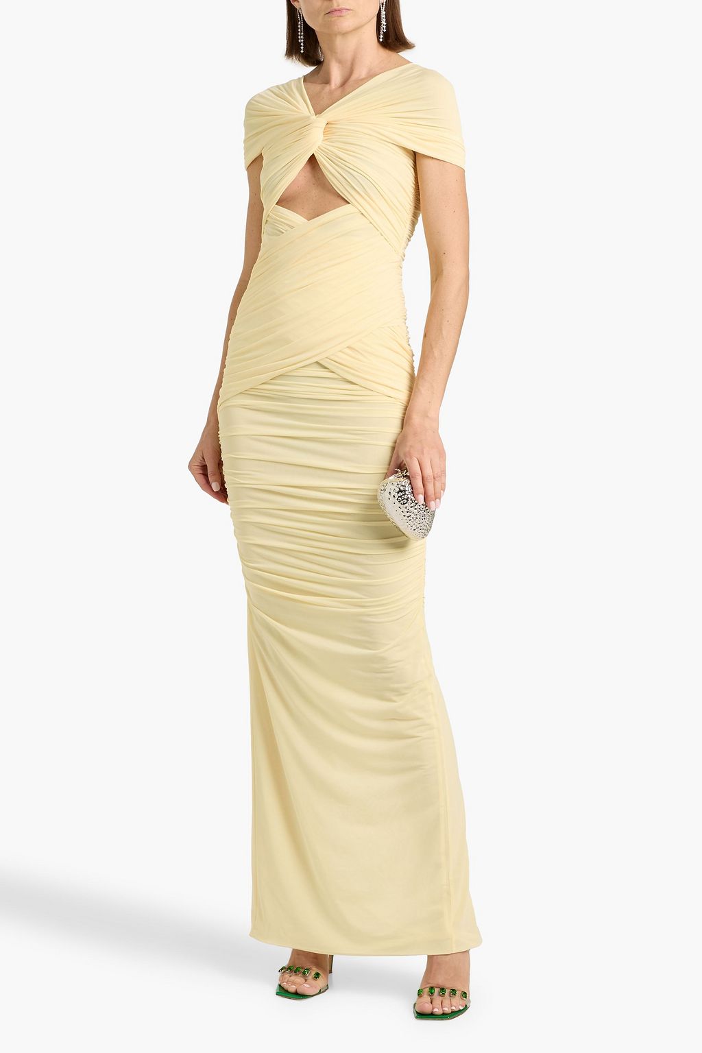 knee length occasion dress Short Sleeveless A-Line Dress By Poly USA 7290 L / Silver