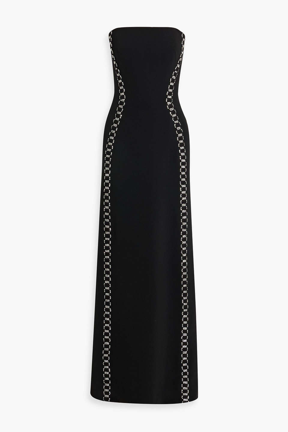 Jenny Packham Triumph Strapless Crystal-embellished Crepe Gown In Animal Print