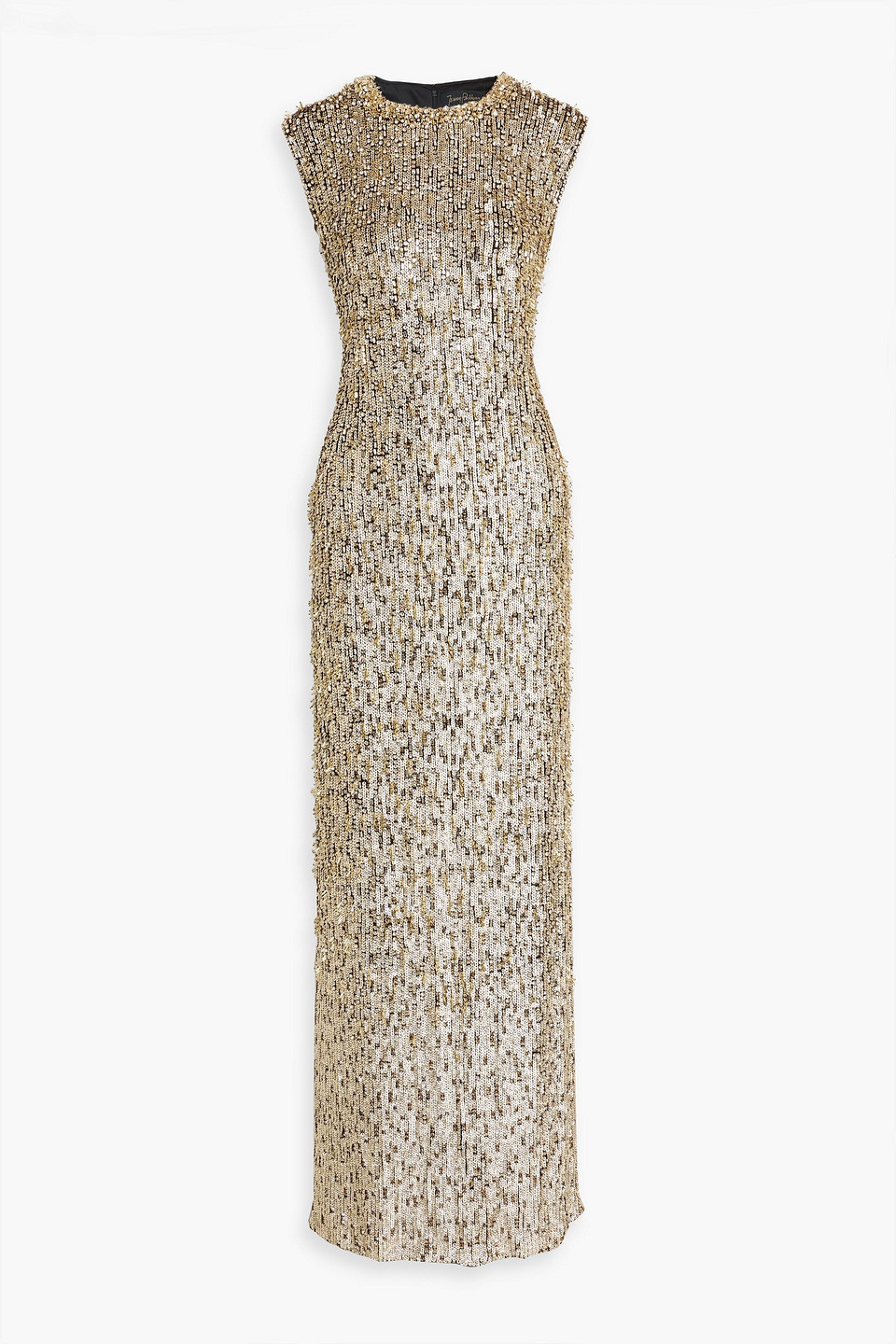 jenny packham - tabitha embellished chiffon gown - metallic - uk/au 10