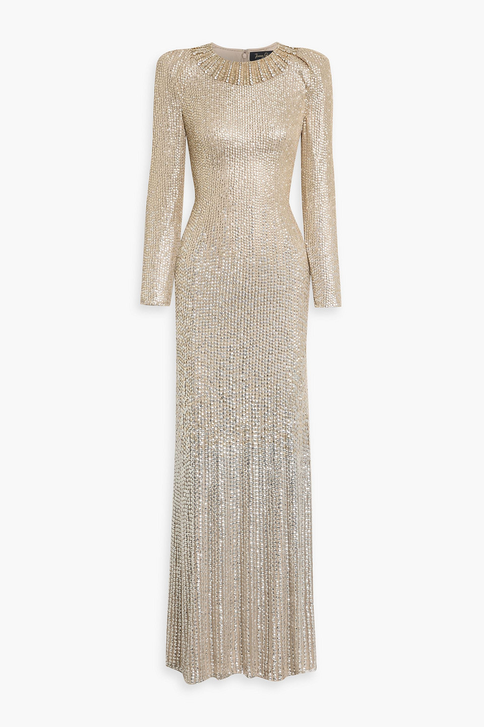 jenny packham - sisi embellished tulle gown - metallic - uk/au 8
