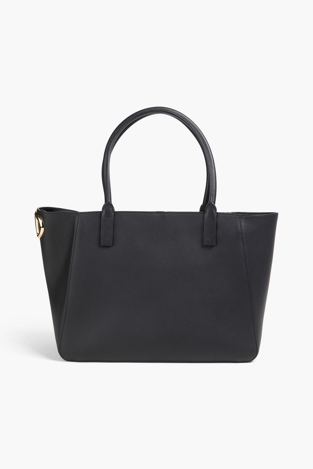 VALENTINO GARAVANI Rockstud Spike feather-trimmed leather tote