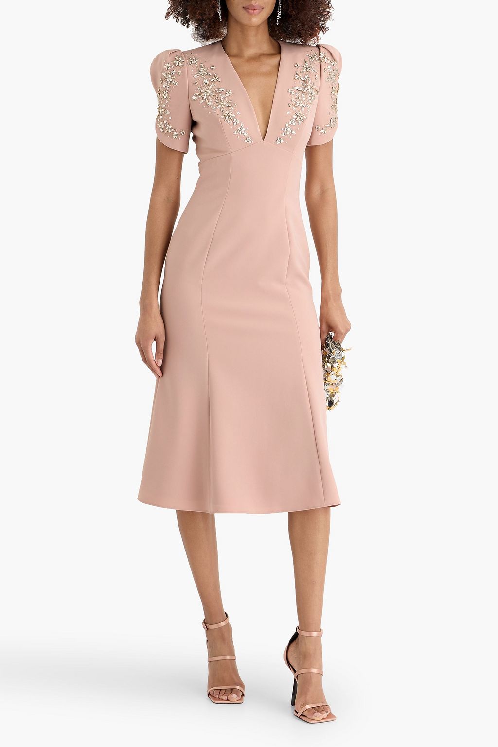 jenny packham midi dress Jenny Packham Effie Embroidered Purple Midi Dress HK