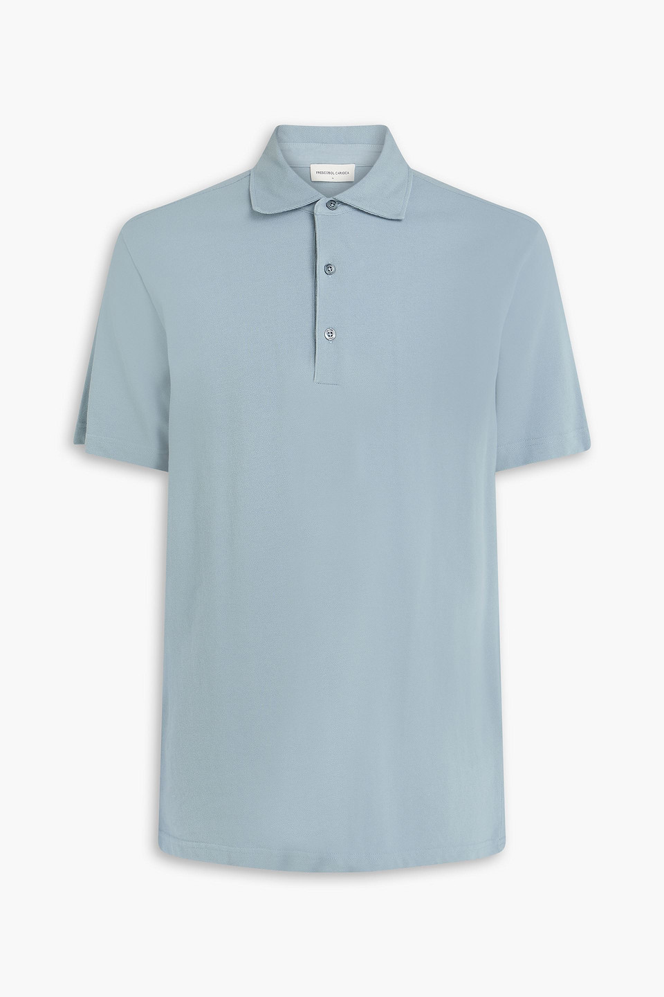 frescobol carioca - luca cotton-piqué polo shirt - blue - s