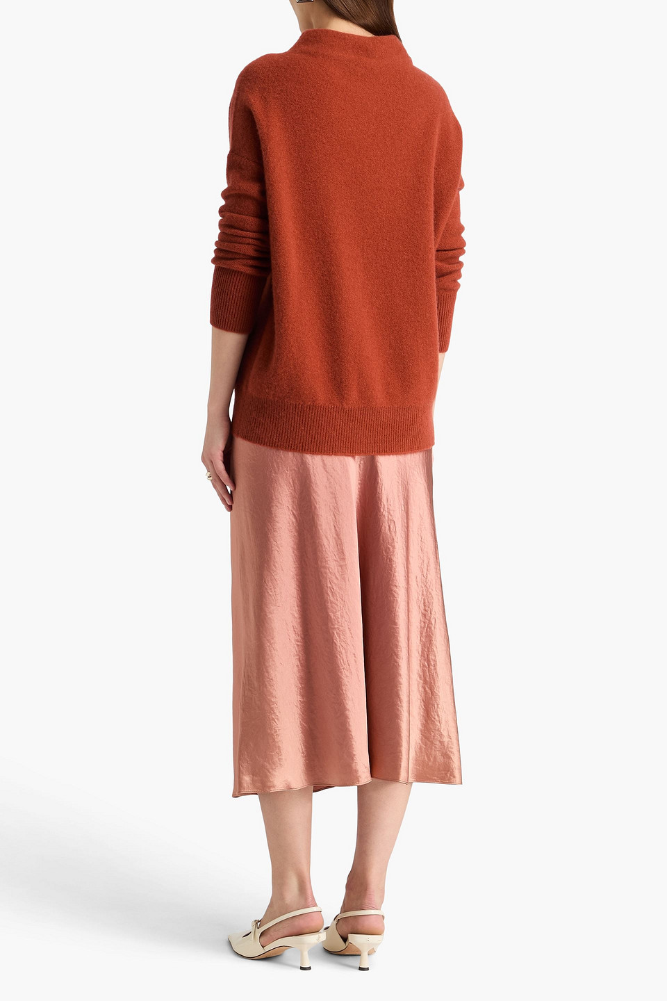  Vince. - Cashmere Turtleneck Sweater - Red - Xs 