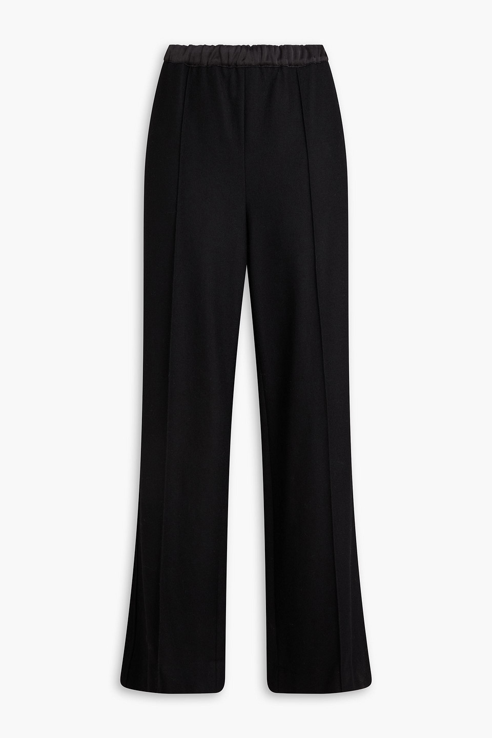 vince. - wool-blend felt wide-leg pants - black - xl