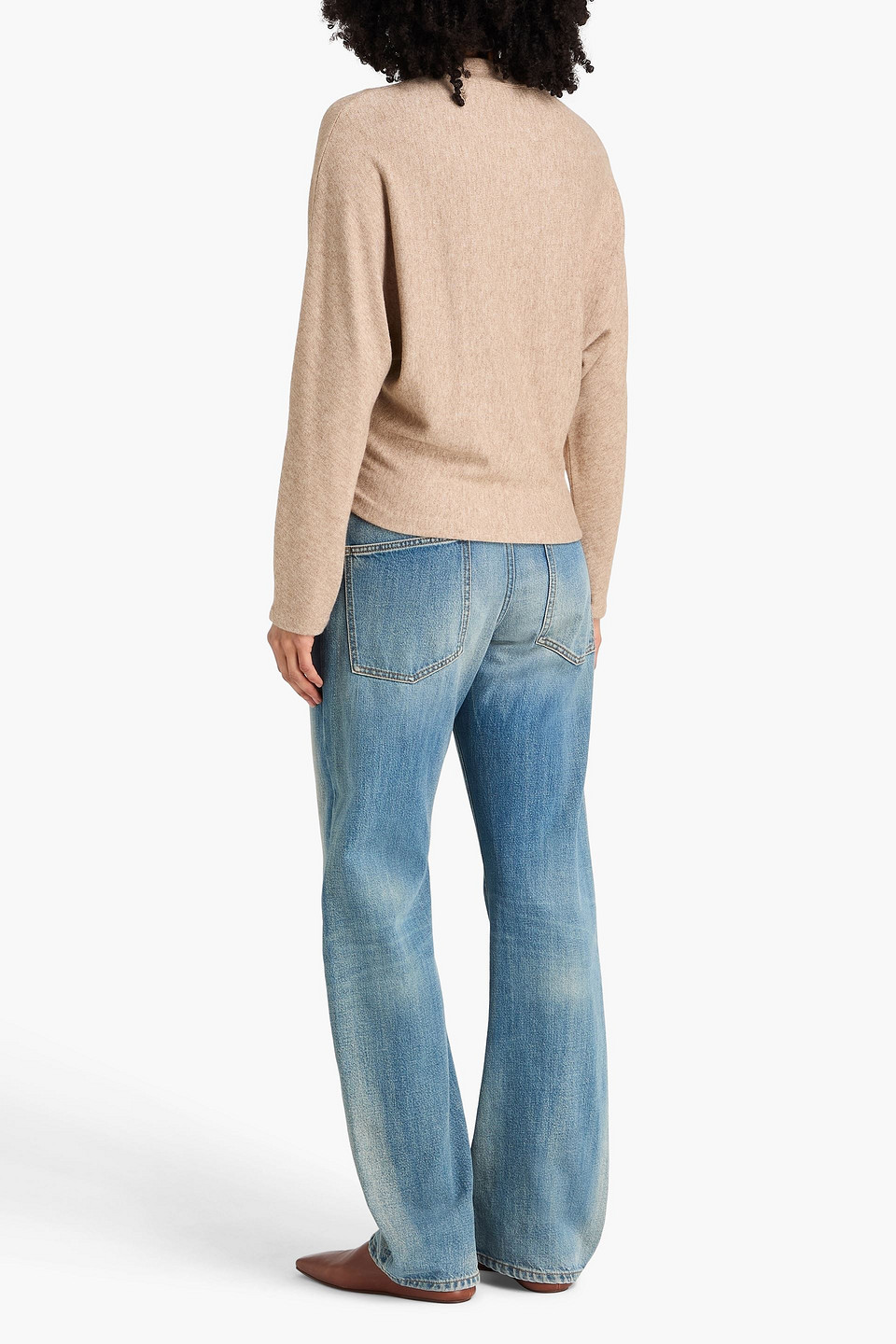  Vince. - Melierter Pullover Aus Stretch-strick Mit Stehkragen - Neutral - Xs 