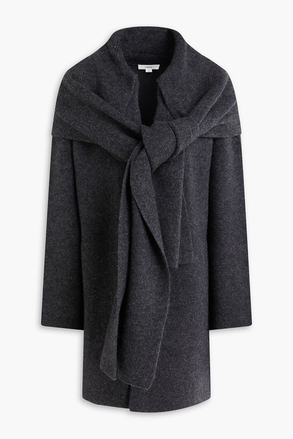vince. - knitted coat - gray - xs