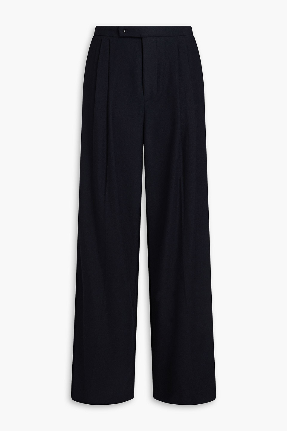 vince. - pleated felt wide-leg pants - blue - us 2