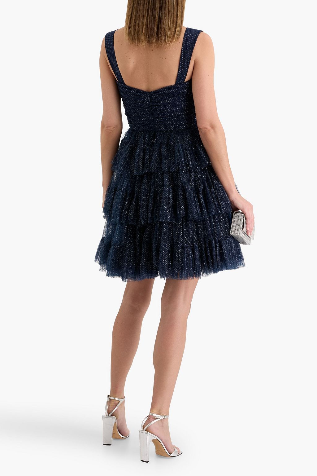 JENNY PACKHAM Fall From Grace tiered glittered tulle mini dress | THE OUTNET