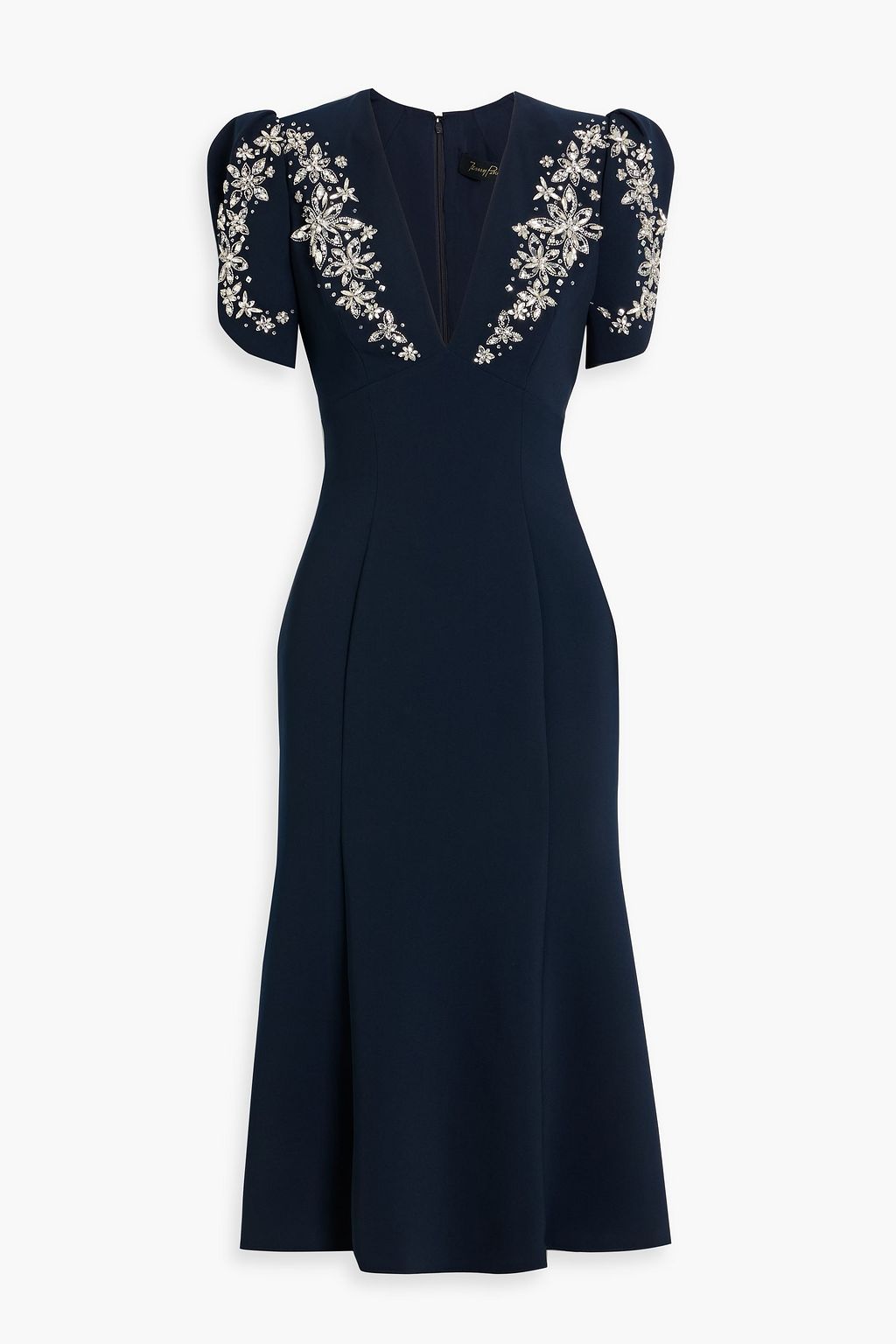 JENNY PACKHAM Rose Bud embellished crepe midi dress | THE OUTNET JENNY PACKHAM Rose Bud embellished crepe midi dress | THE OUTNET