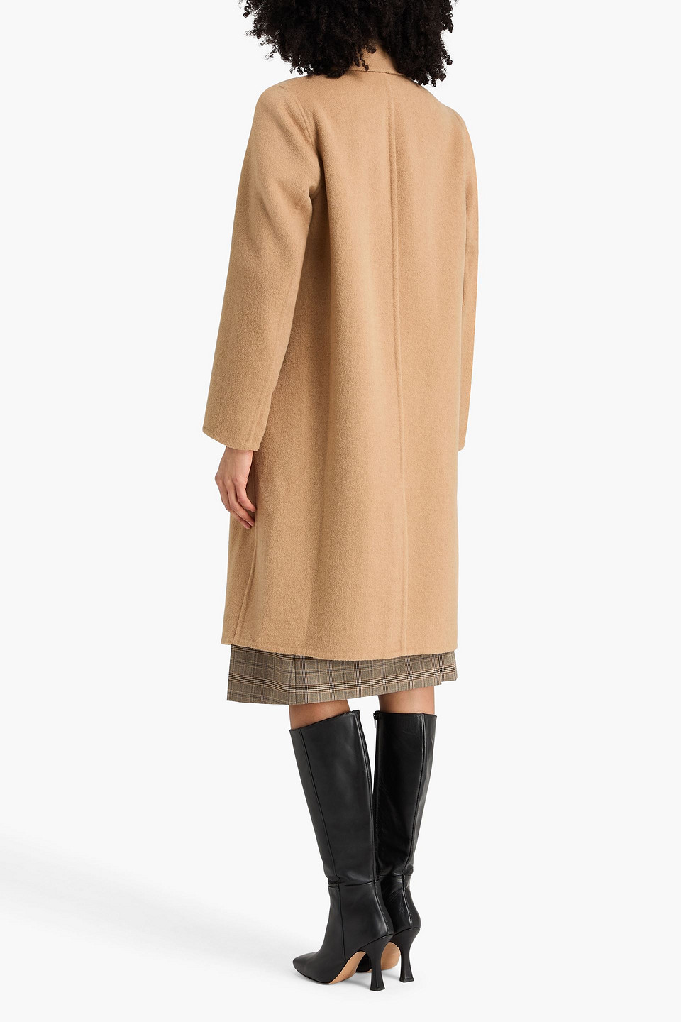  Vince. - Wool-blend Felt Coat - Brown - Xs 