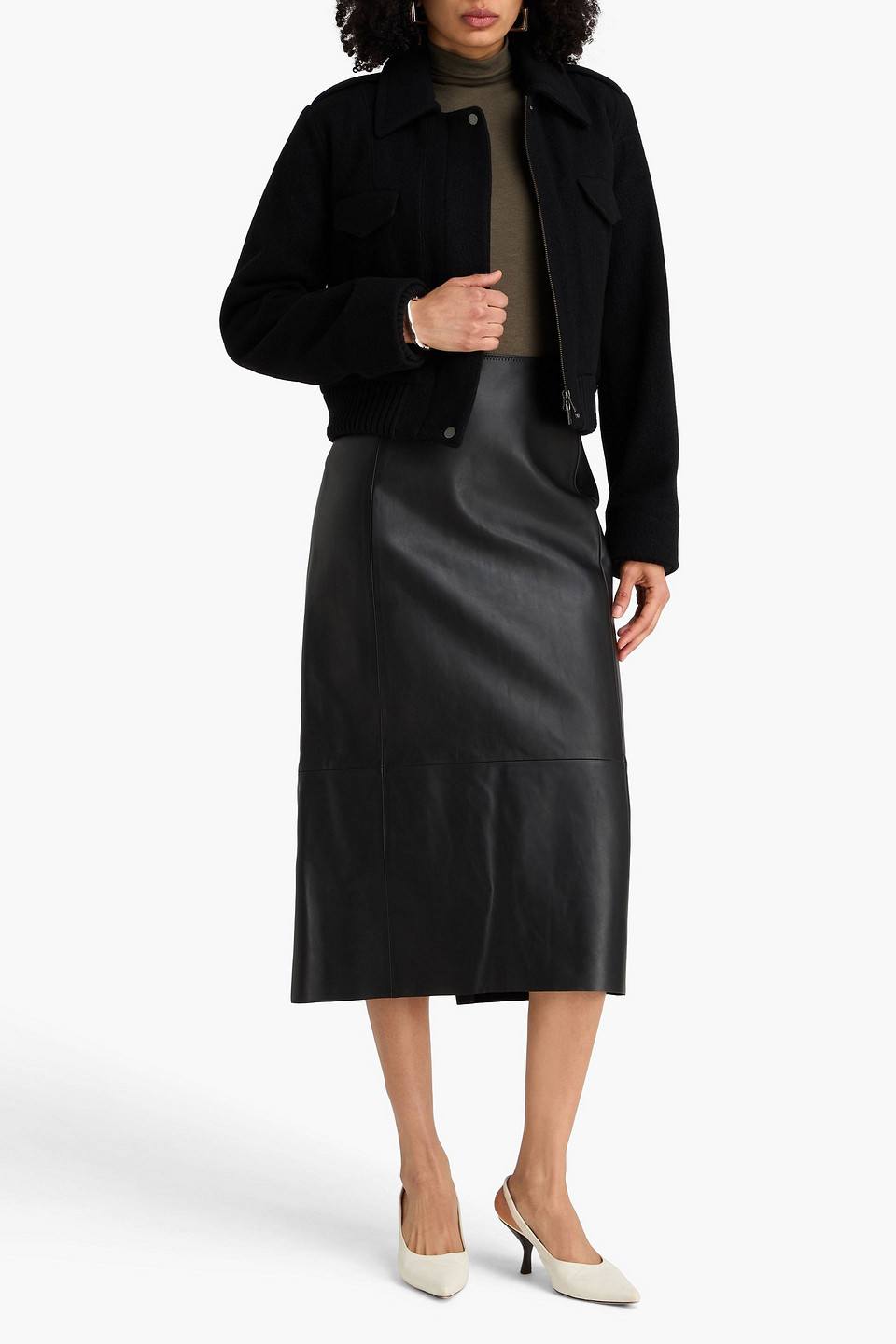  Vince. - Wool-blend Felt Jacket - Black - M 