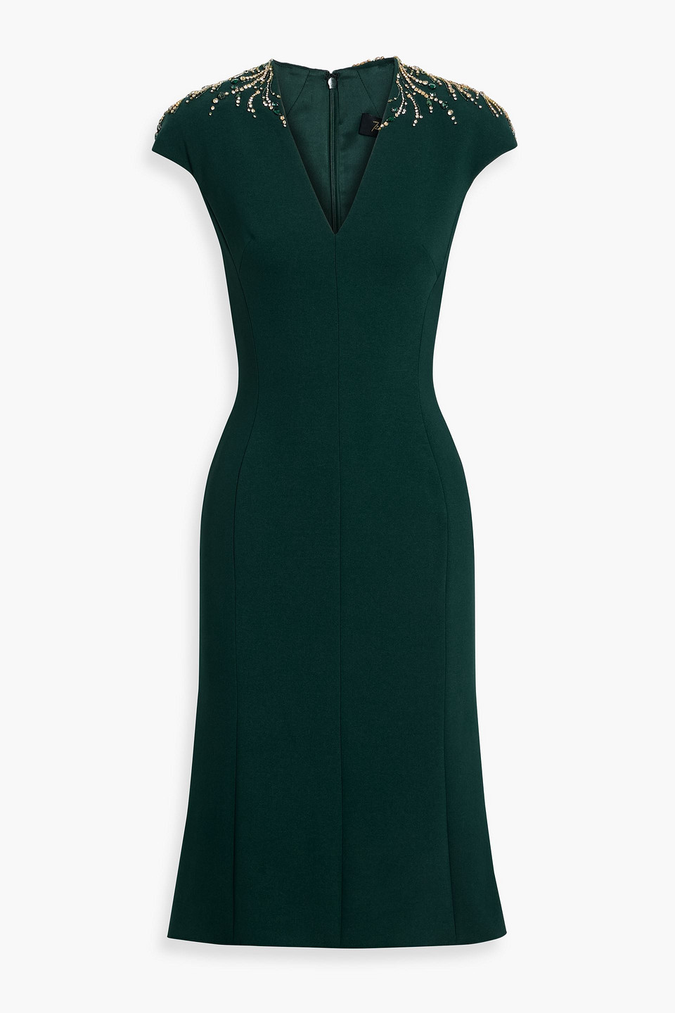 jenny packham - ardila embellished crepe dress - green - uk/au 6