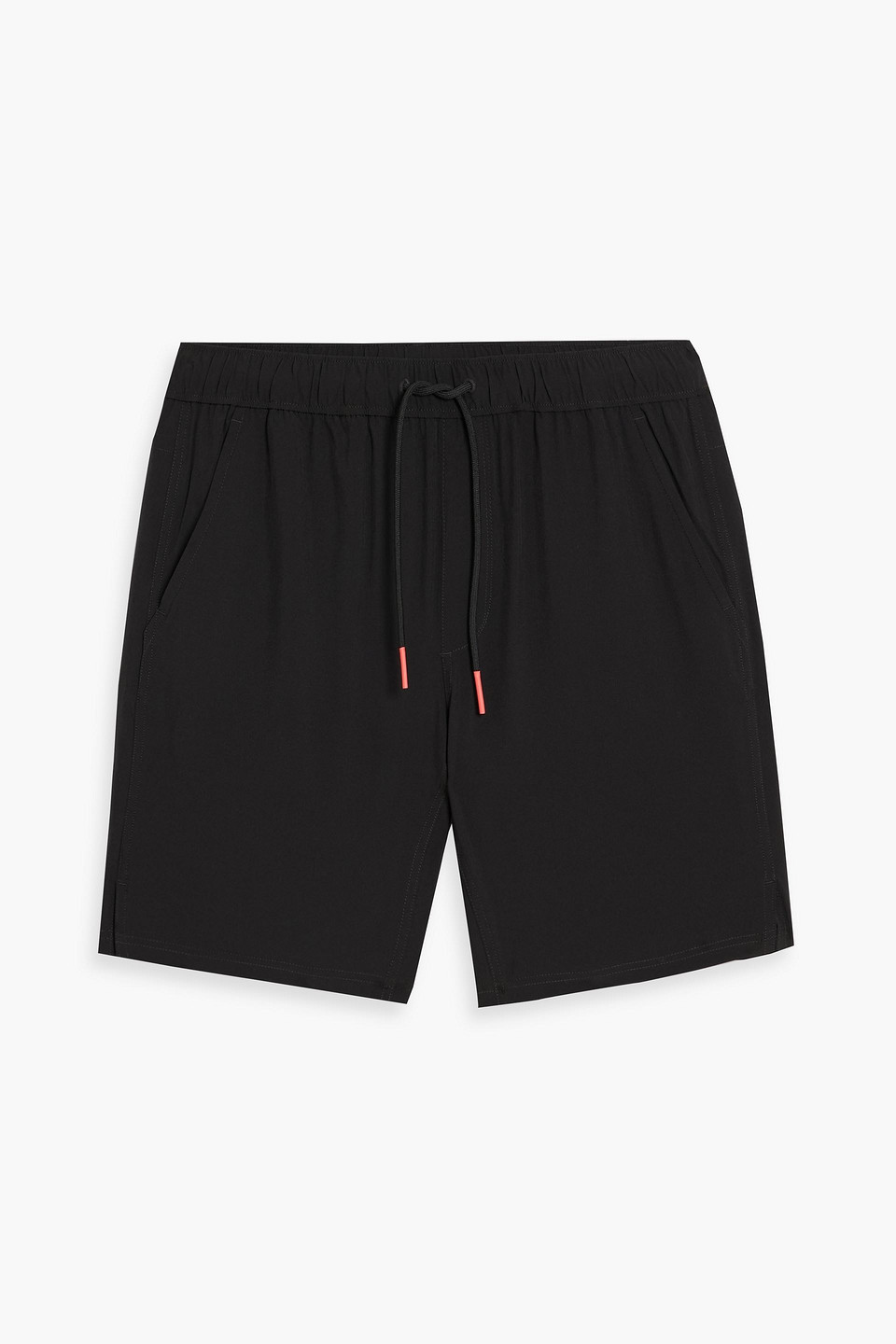 rag & bone - pursuit shell drawstring shorts - black - s